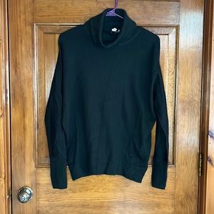 Moth Green Turtleneck with Buttons on Sleeves Size Small